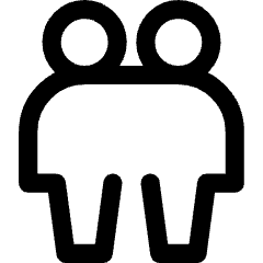 User Friendship Group Icon from Core Line Set