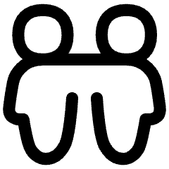 User Friendship Group Icon from Flex Line Set