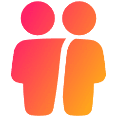 User Friendship Group Icon from Plump Gradient Set