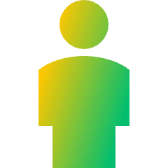 User Full Body Icon from Sharp Gradient Set