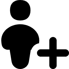User Full Body Add Plus Icon from Flex Solid Set