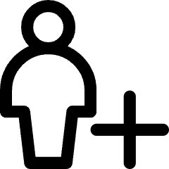 User Full Body Add Plus Icon from Core Line Set