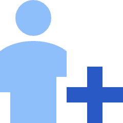 User Full Body Add Plus Icon from Sharp Flat Set