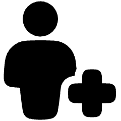 User Full Body Add Plus Icon from Plump Solid Set