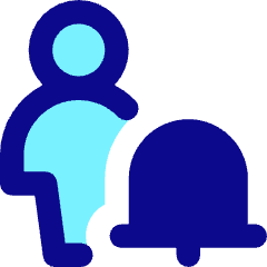 User Full Body Alert Bell Icon from Core Pop Set
