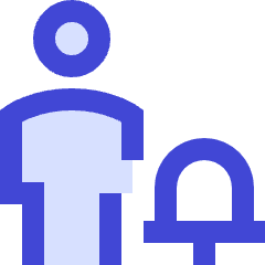 User Full Body Alert Bell Icon from Sharp Duo Set