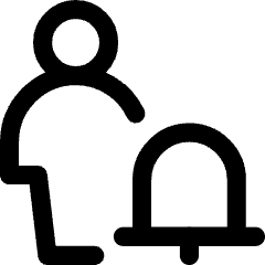 User Full Body Alert Bell Icon from Core Line Set