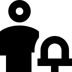 User Full Body Alert Bell Icon from Sharp Remix Set