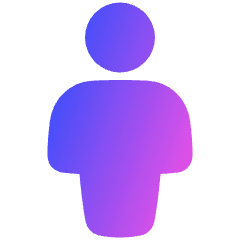 User Full Body Icon from Plump Gradient Set