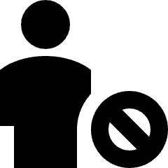 User Full Body Block Remove Icon from Sharp Solid Set