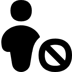 User Full Body Block Remove Icon from Flex Solid Set