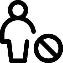 User Full Body Block Remove Icon from Core Line Set