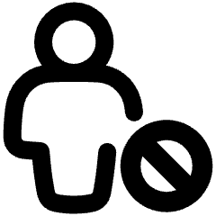 User Full Body Block Remove Icon from Plump Remix Set