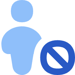 User Full Body Block Remove Icon from Flex Flat Set