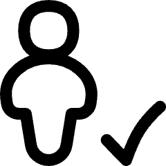 User Full Body Check Validate Icon from Flex Line Set