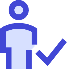 User Full Body Check Validate Icon from Sharp Duo Set