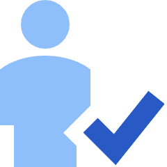 User Full Body Check Validate Icon from Sharp Flat Set