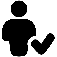 User Full Body Check Validate Icon from Plump Solid Set