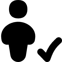 User Full Body Check Validate Icon from Flex Solid Set