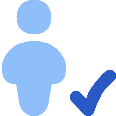 User Full Body Check Validate Icon from Flex Flat Set