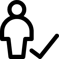 User Full Body Check Validate Icon from Core Line Set