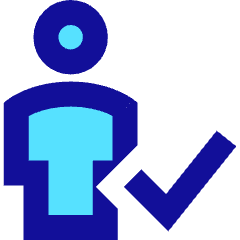 User Full Body Check Validate Icon from Sharp Pop Set