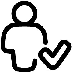 User Full Body Check Validate Icon from Plump Line Set