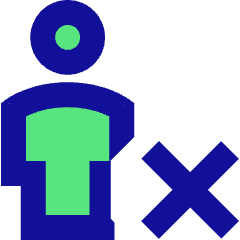 User Full Body Delete Cross Icon from Sharp Pop Set