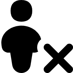 User Full Body Delete Cross Icon from Flex Solid Set