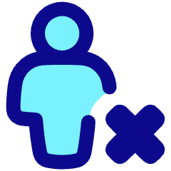 User Full Body Delete Cross Icon from Plump Pop Set