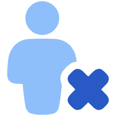 User Full Body Delete Cross Icon from Plump Flat Set