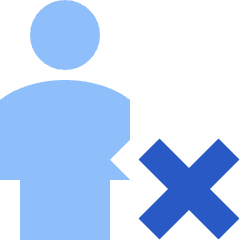 User Full Body Delete Cross Icon from Sharp Flat Set