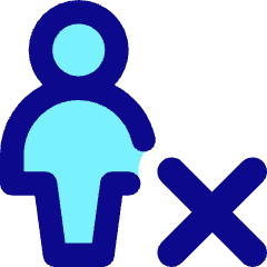 User Full Body Delete Cross Icon from Core Pop Set