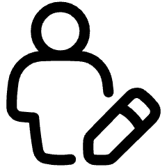 User Full Body Edit Pencil Icon from Plump Line Set