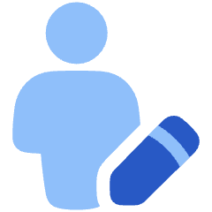 User Full Body Edit Pencil Icon from Plump Flat Set