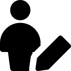 User Full Body Edit Pencil Icon from Core Solid Set