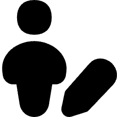 User Full Body Edit Pencil Icon from Flex Solid Set