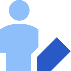 User Full Body Edit Pencil Icon from Sharp Flat Set