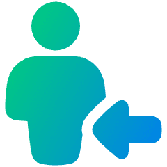 User Full Body Followers Icon from Plump Gradient Set