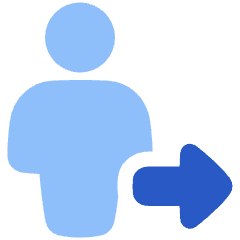 User Full Body Following Icon from Plump Flat Set