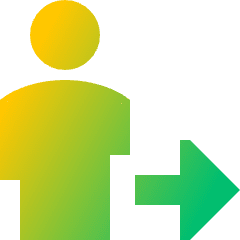 User Full Body Following Icon from Sharp Gradient Set