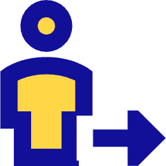 User Full Body Following Icon from Sharp Pop Set