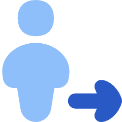 User Full Body Following Icon from Flex Flat Set