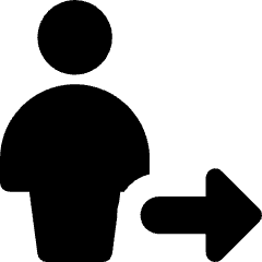 User Full Body Following Icon from Core Solid Set