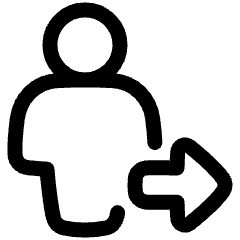 User Full Body Following Icon from Plump Line Set