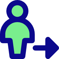 User Full Body Following Icon from Core Pop Set