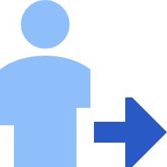 User Full Body Following Icon from Sharp Flat Set