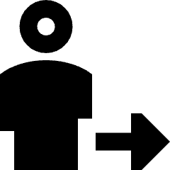 User Full Body Following Icon from Sharp Remix Set