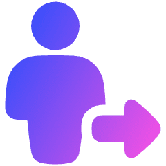 User Full Body Following Icon from Plump Gradient Set