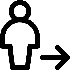 User Full Body Following Icon from Core Line Set